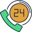 icon of 24 hour support
